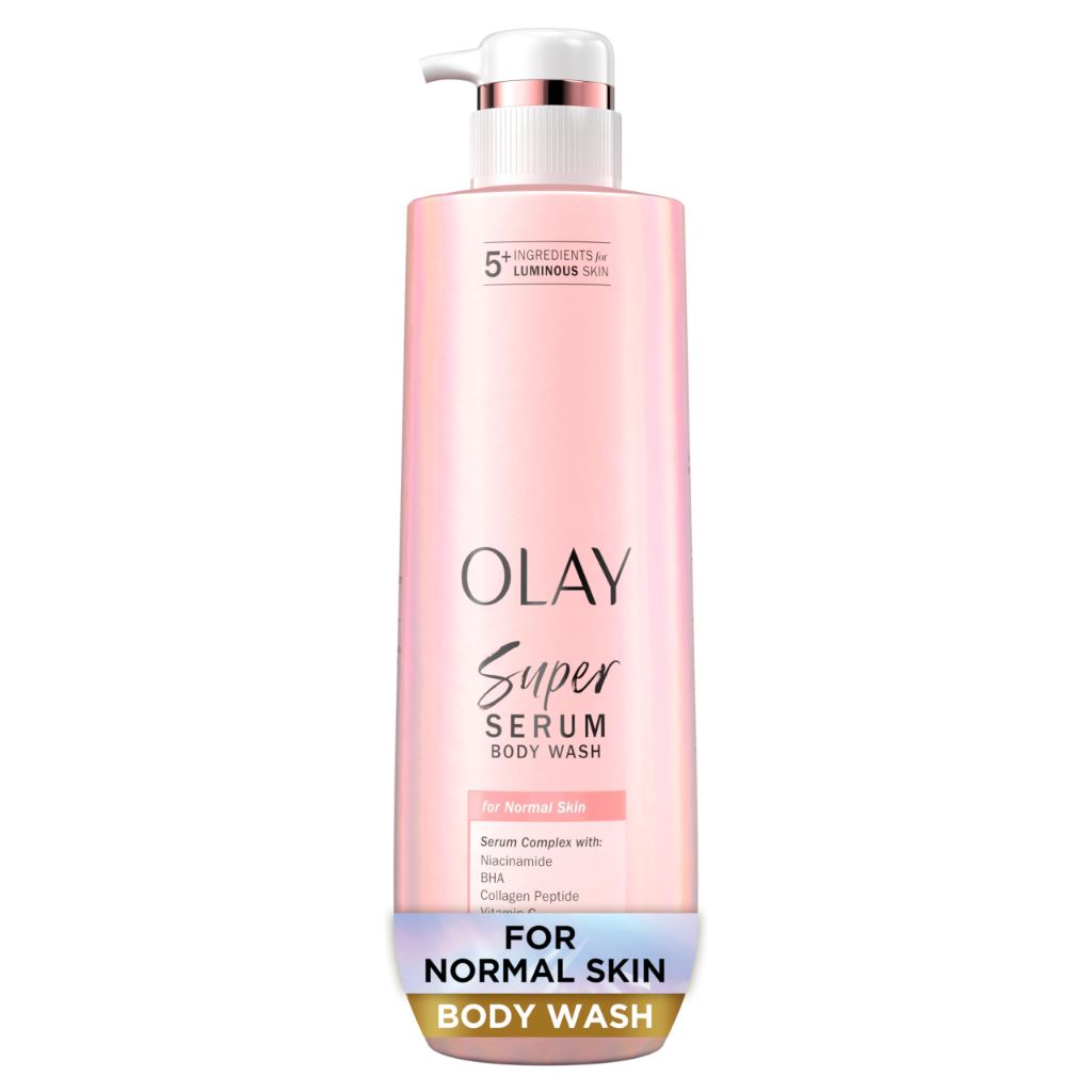 Olay Super Serum Body Wash for Normal Skin, 24hr Long Lasting Hydration 18.5 fl oz