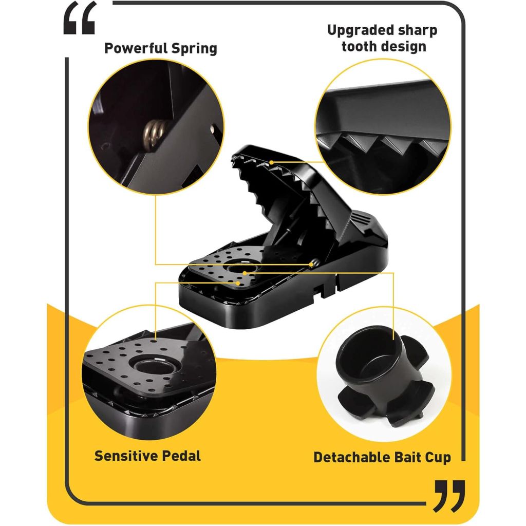 VEFEFI Mouse Traps 12-Pack - for House Indoor Outdoor, Small Mice Traps for House Indoor, Reusable Mousetrap Quick Effective Mouse Catcher for Home
