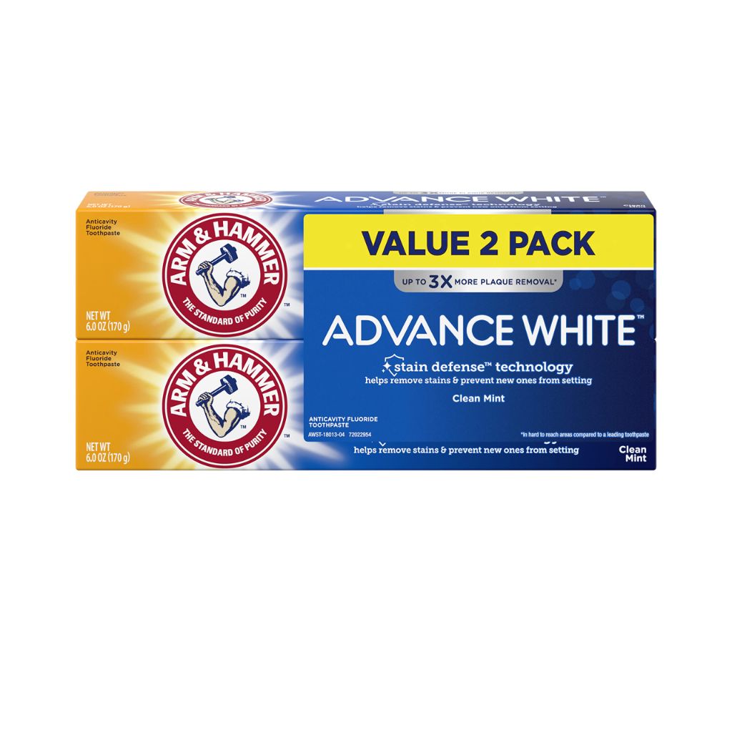Arm & Hammer Advance White Extreme Whitening with Stain Defense, Fresh Mint, 6 oz Twin Pack