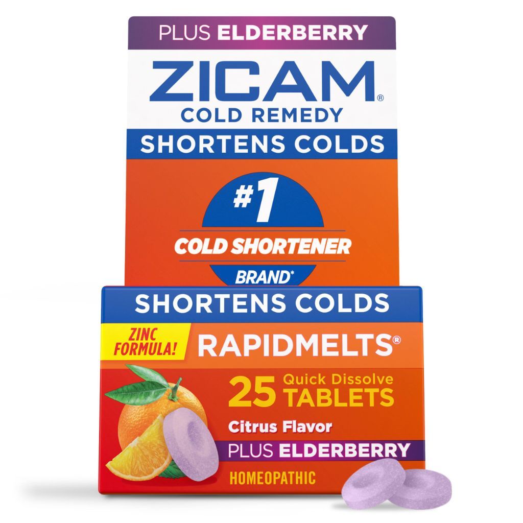 Zicam Cold Remedy Zinc RapidMelts, Elderberry Citrus Flavor, 25 Count