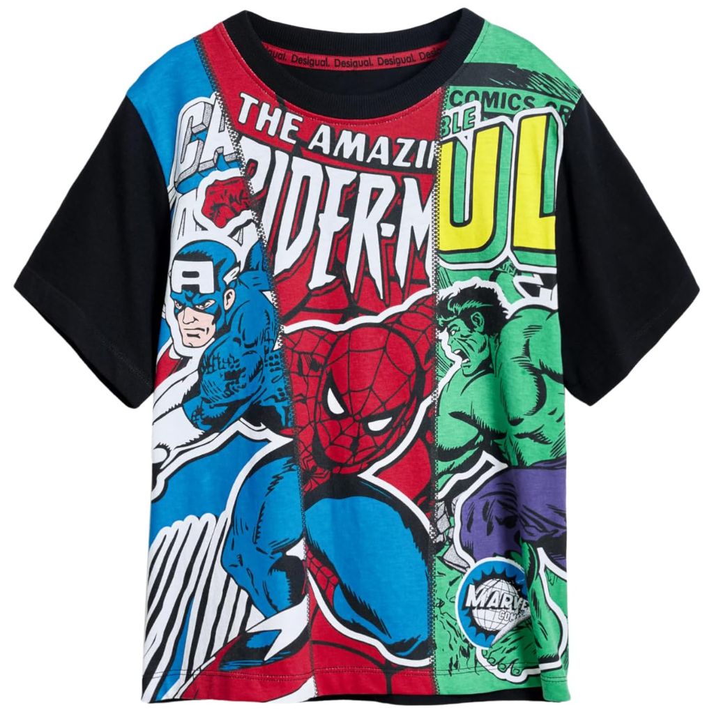 Marvel Black T-Shirt, Size 3/4