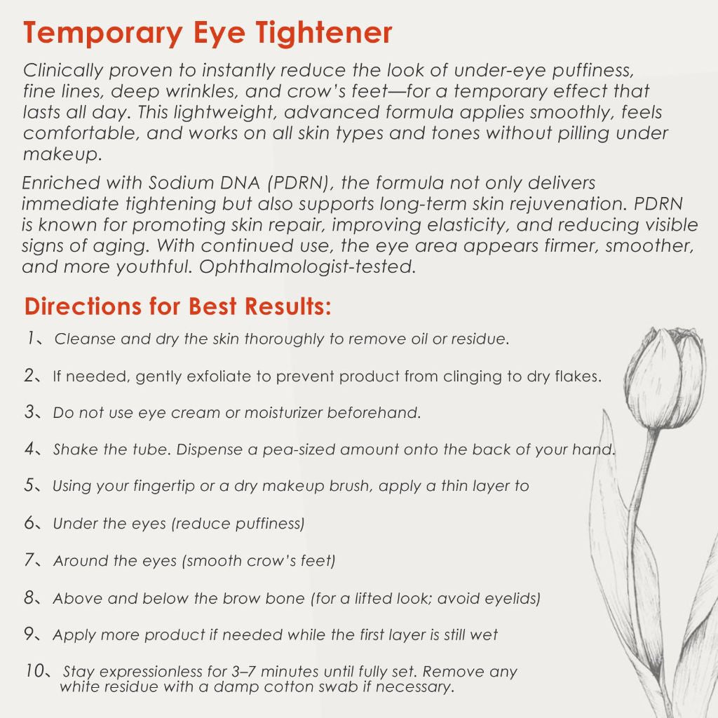 Muxmrx 30S Instant Eye Lift Cream | Temporary Eye Tightener | 0.71 Fl Oz
