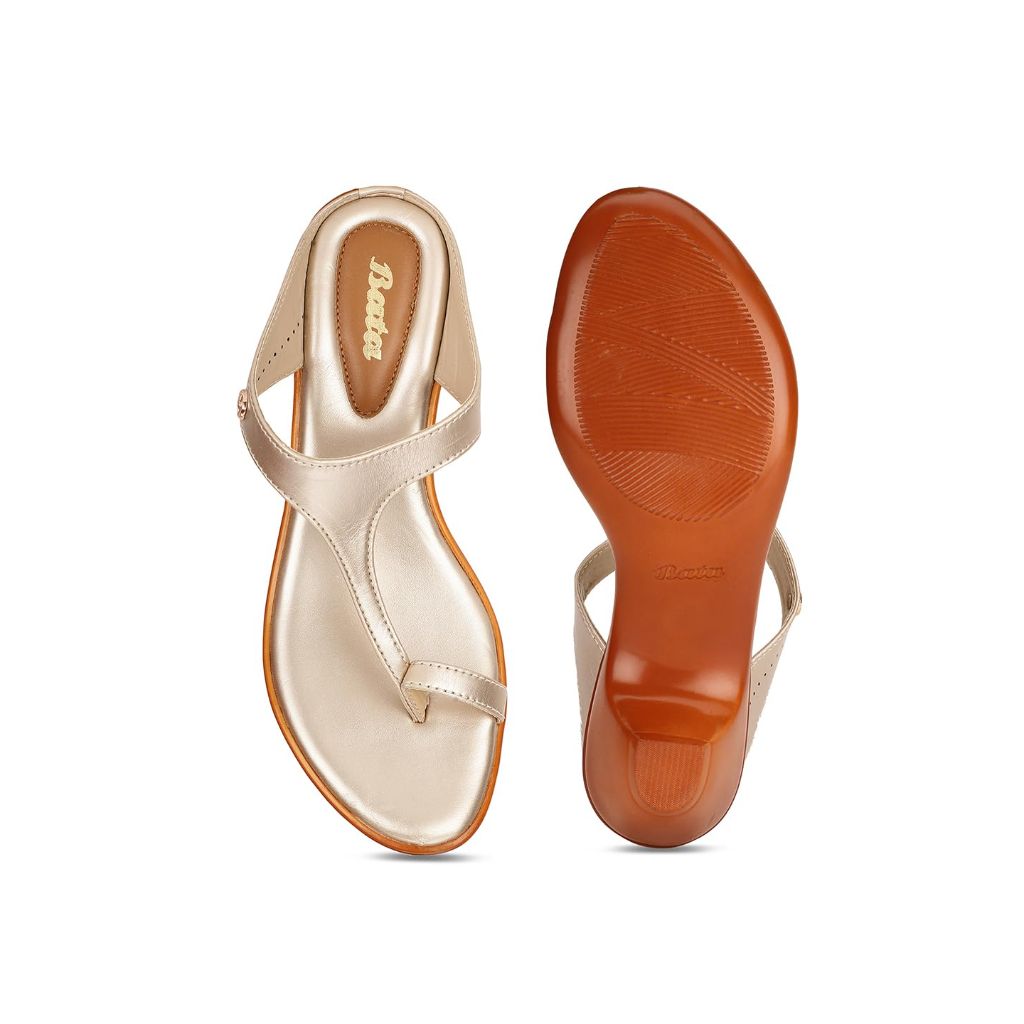 BATA Women’s Slip-On Heels Sandals with Cushioned Footbed, 7 (US)