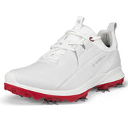 ECCO Women's Biom Tour Lace Waterproof Golf Shoe, White, 11-11.5