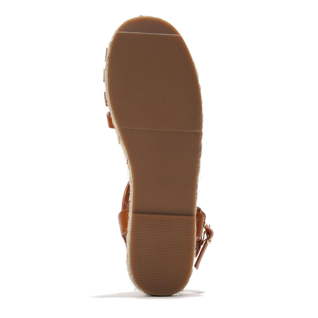 Cape Robbin Women's Platform Wedge Sandals, Tan - size 6