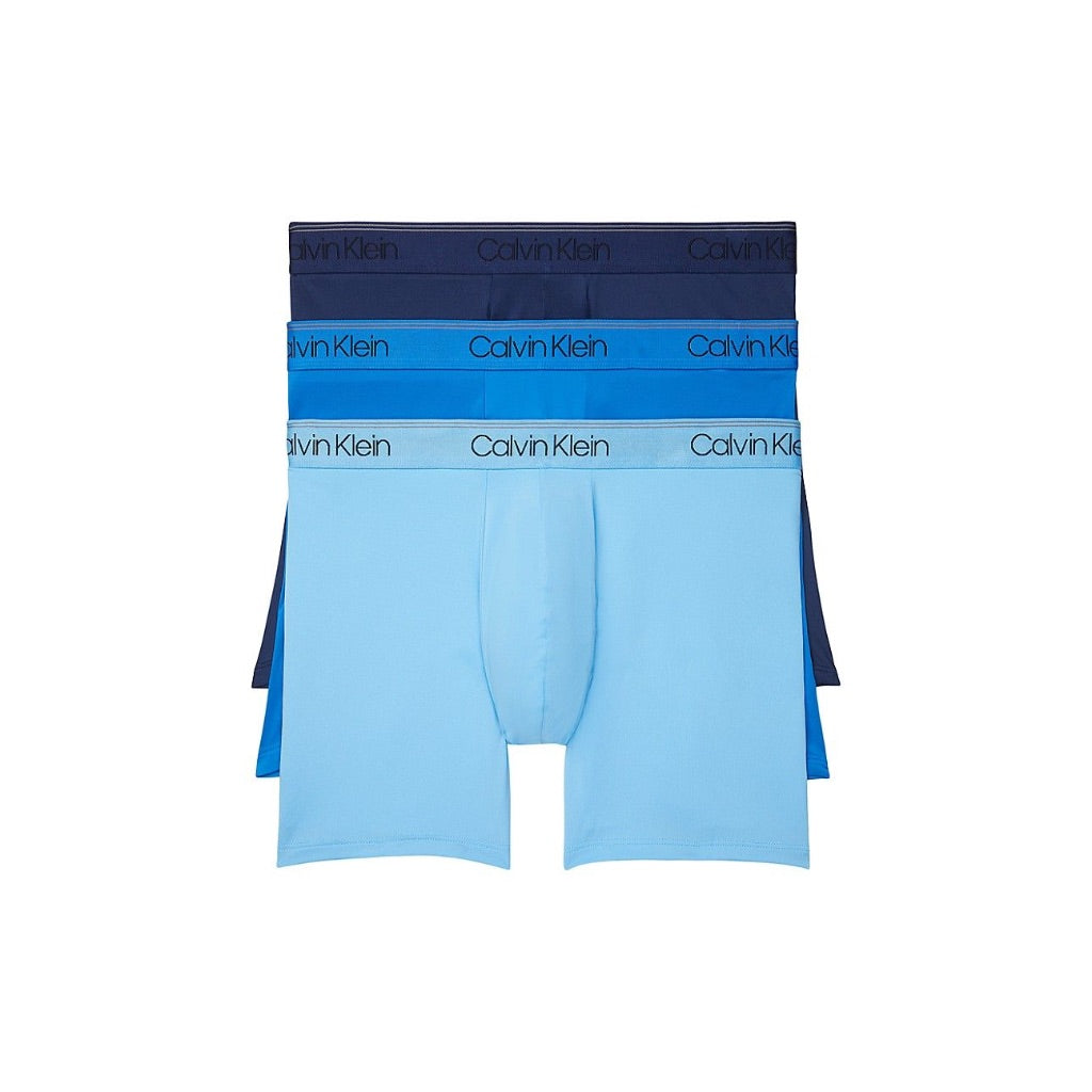 Calvin Klein Microfiber Stretch Wicking Boxer Briefs, Pack of 3