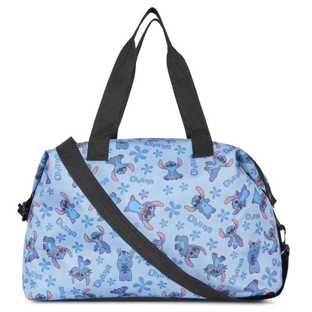 Disney Tote Duffel Bag Stitch Blue All Over Print Weekender Travel (Stitch Blue)