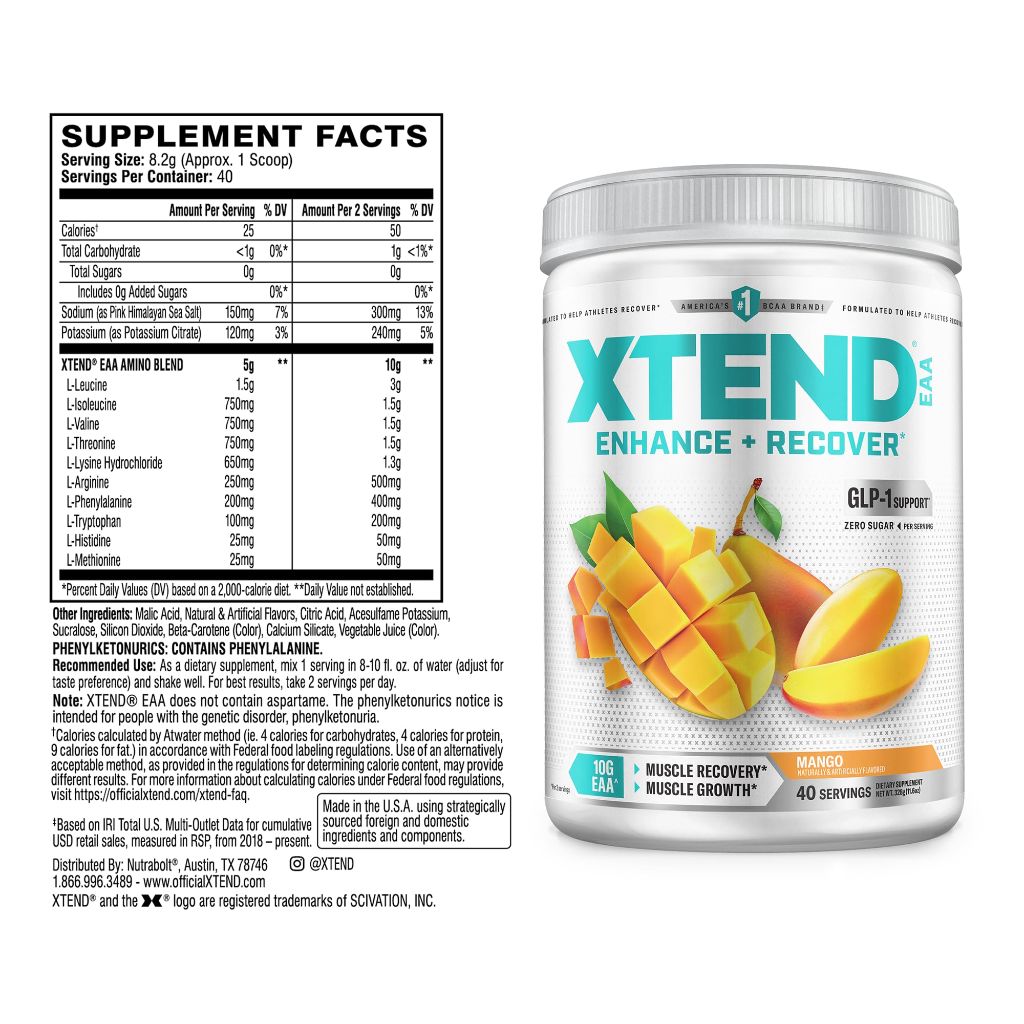 Xtend Scivation EAA + BCAA Powder - Mango, 40svgs.