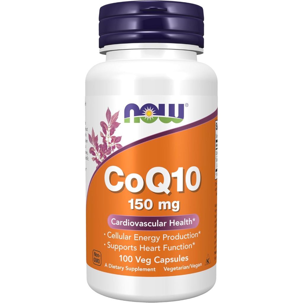 NOW Supplements, CoQ10 150 mg, Pharmaceutical Grade, All-Trans Form produced by Fermentation, 100 Veg Capsules