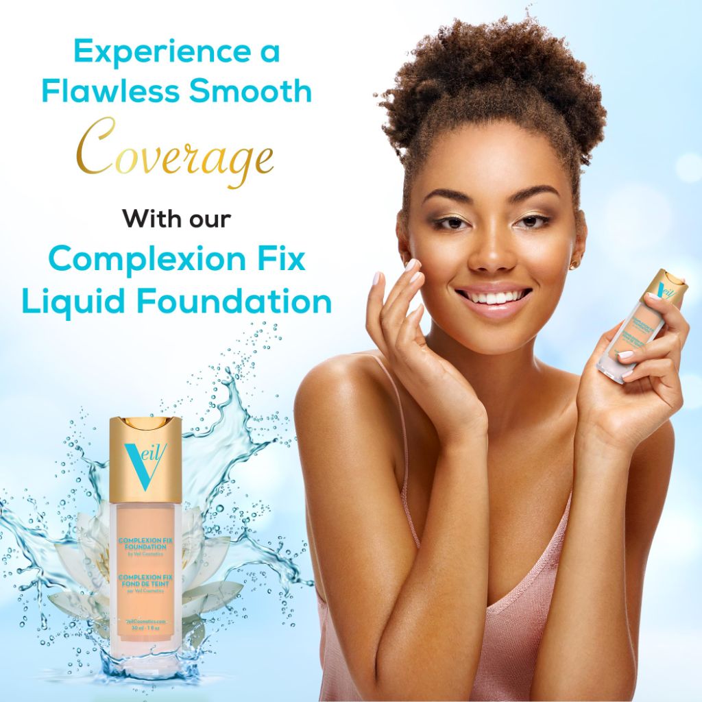 Veil Cosmetics Complexion Fix Liquid Foundation (1N Porcelain Neutral) - 30mL