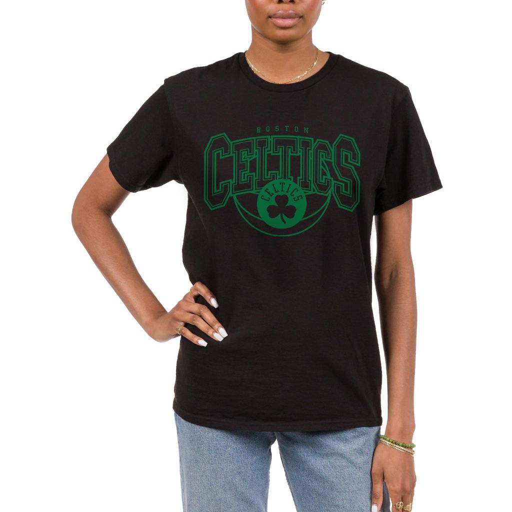 Junk Food NBA - Boston Celtics - Monochromatic Arch - Officially Licensed Adult Short Sleeve Fan Tee for Men and Women