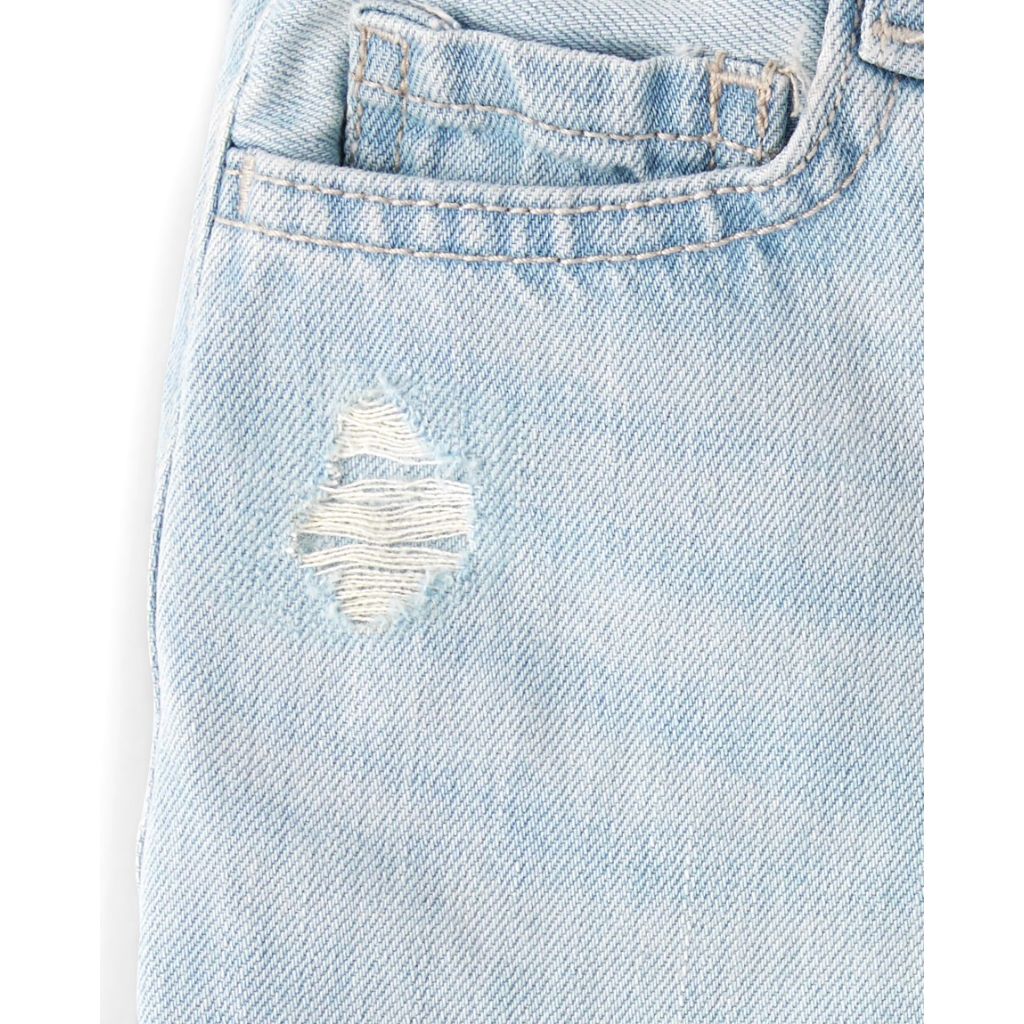 SZ 6, The Children's Place, Girls, Denim Midi Shorts, Maddie Wash