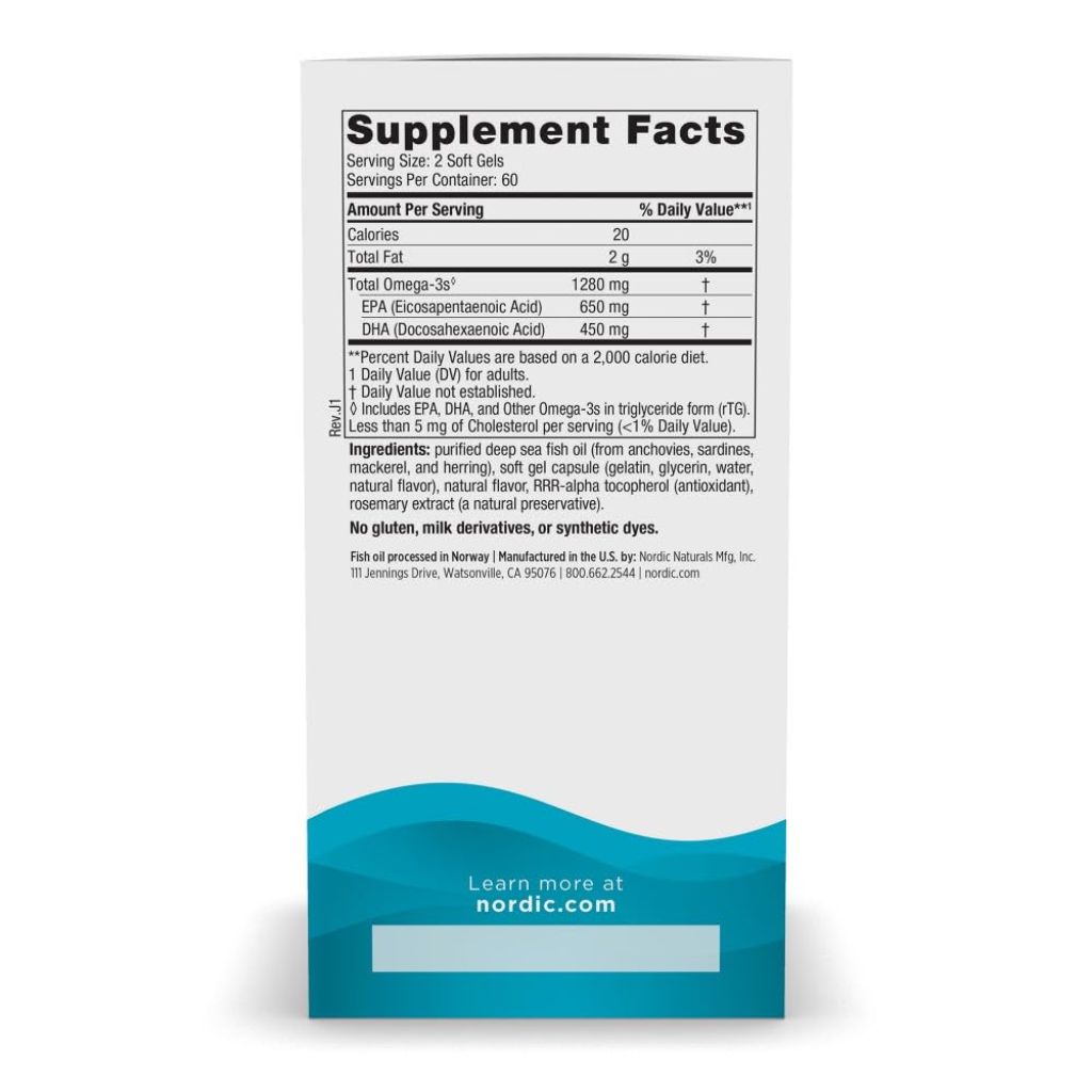 Nordic Naturals Ultimate Omega 1280mg - Lemon Flavor, 120 Softgels
