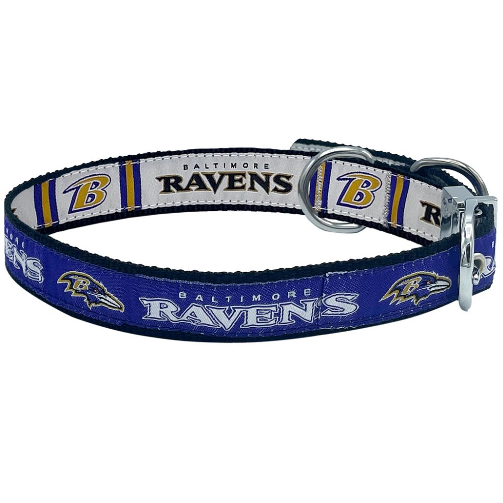 Pets First Baltimore Ravens Reversible NFL Dog Collar Size Medium