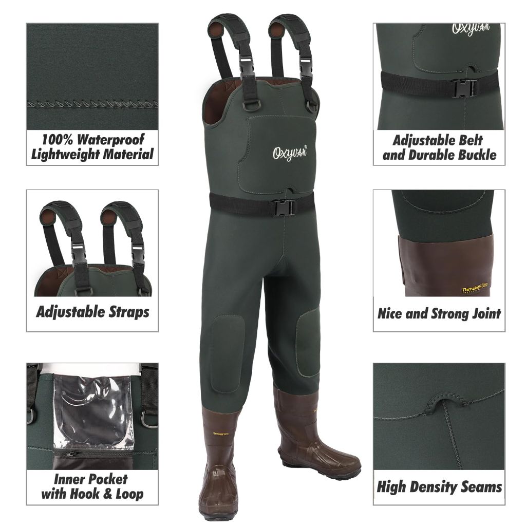 OXYVAN Neoprene Waders with 200G Rubber Boots  M/W (13)