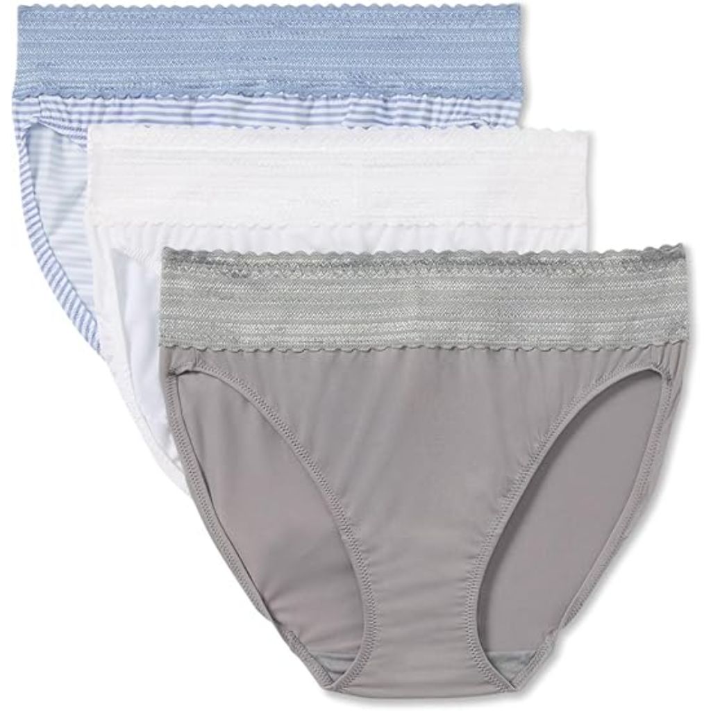 Warner's womens Warners® Blissful Benefits Dig-free Comfort Waistband With Lace Microfiber Hi-cut 3-pack Wrw251hc10w