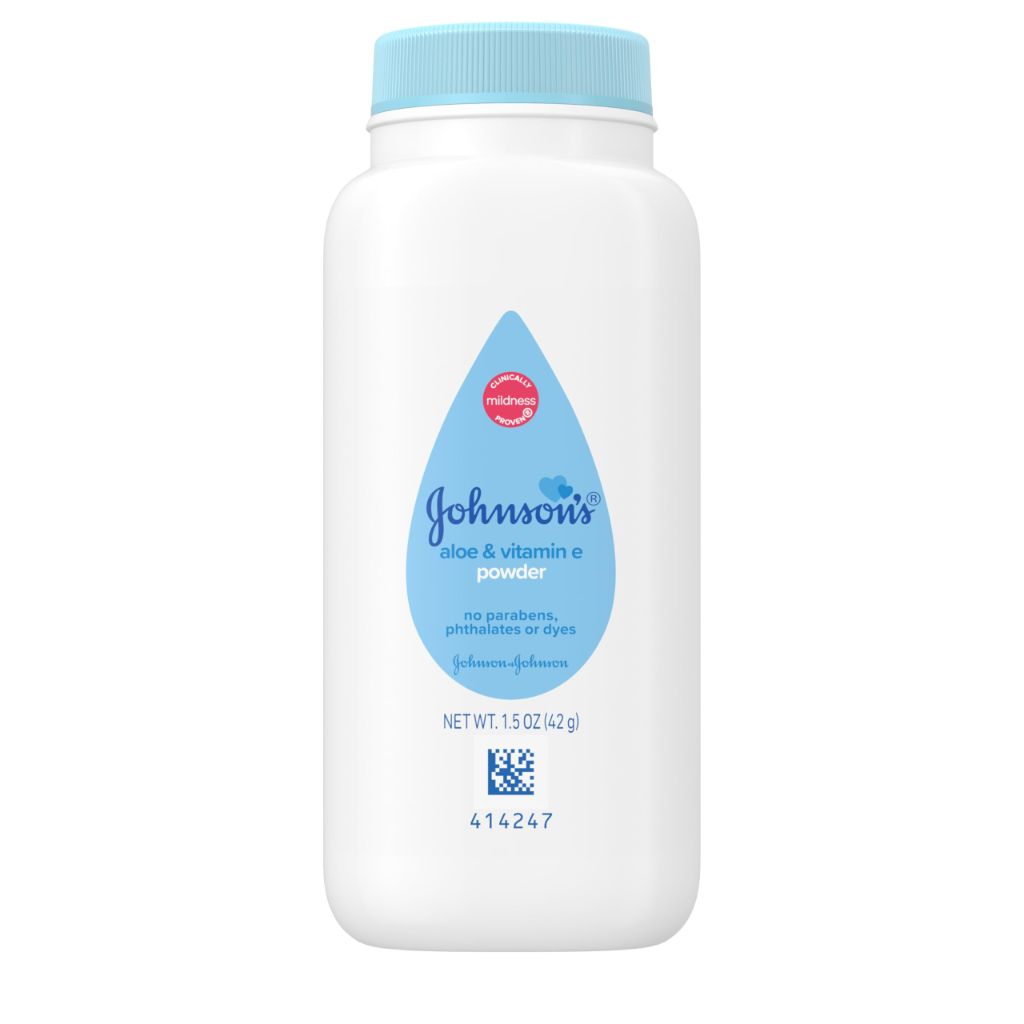 Johnson's Baby Cornstarch Baby Powder with Aloe and Vitamin E for Delicate Skin, Hypoallergenic, 1.5 oz