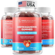 Inner Brightness Ashwagandha Gummies 300mg - Strawberry, 60 Gummies