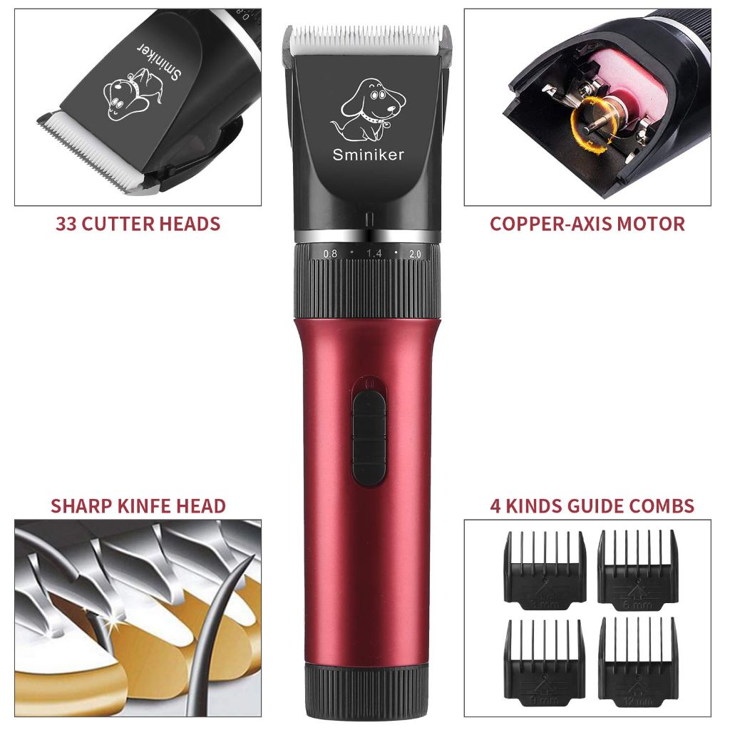 Sminiker Professional Animal Clippers Grooming Kit with Storage Bag