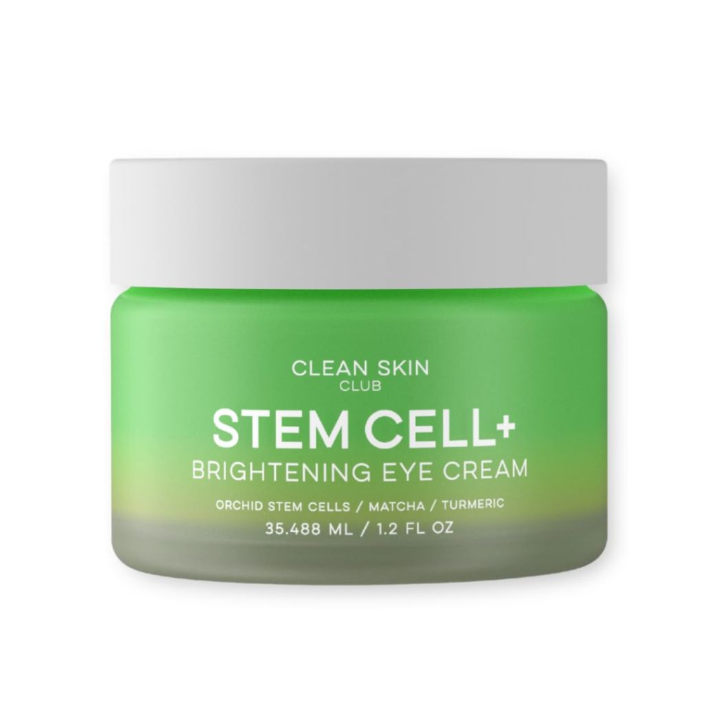 CLEAN SKIN CLUB Brightening+ Stem Cell Eye Cream, Fragrance Free, 1.2 fl oz (Pack of 1)