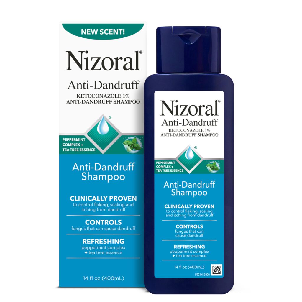 Nizoral Anti-Dandruff Shampoo with 1% Ketoconazole, 14 Fl Oz, Peppermint and Tea Tree Scent