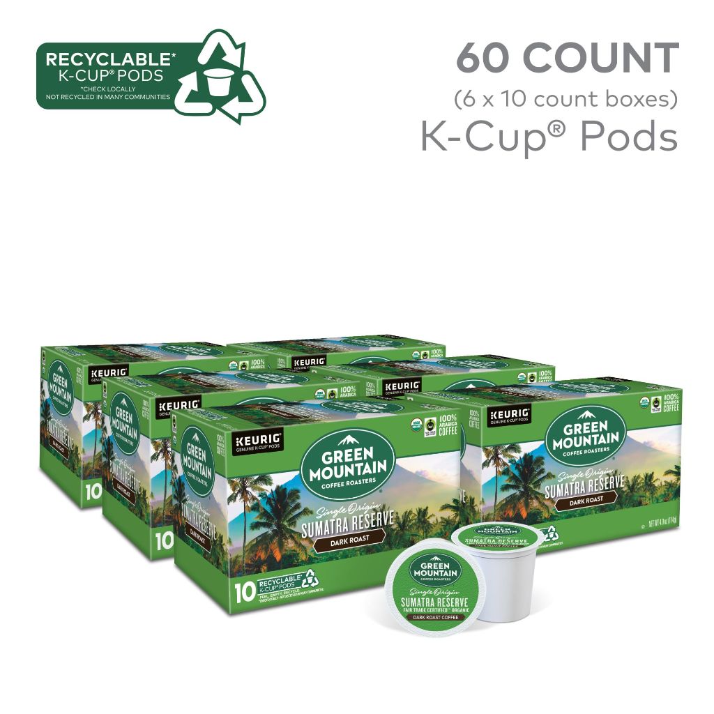Green Mountain Sumatra Reserve Keurig K-Cup Coffee Pods, 60ct.