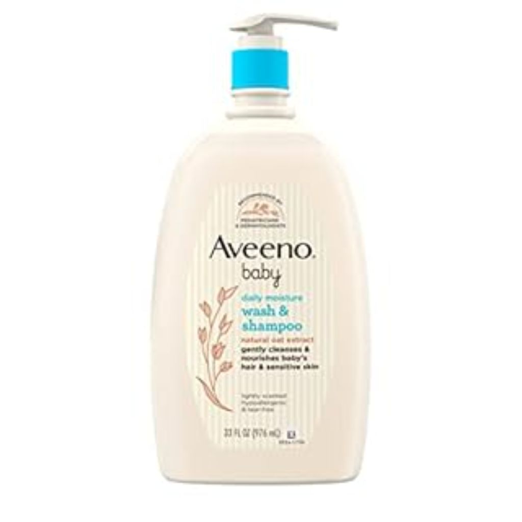 Aveeno Baby Daily Moisture Bath Body Wash & Shampoo  Oat Extract  33 fl oz