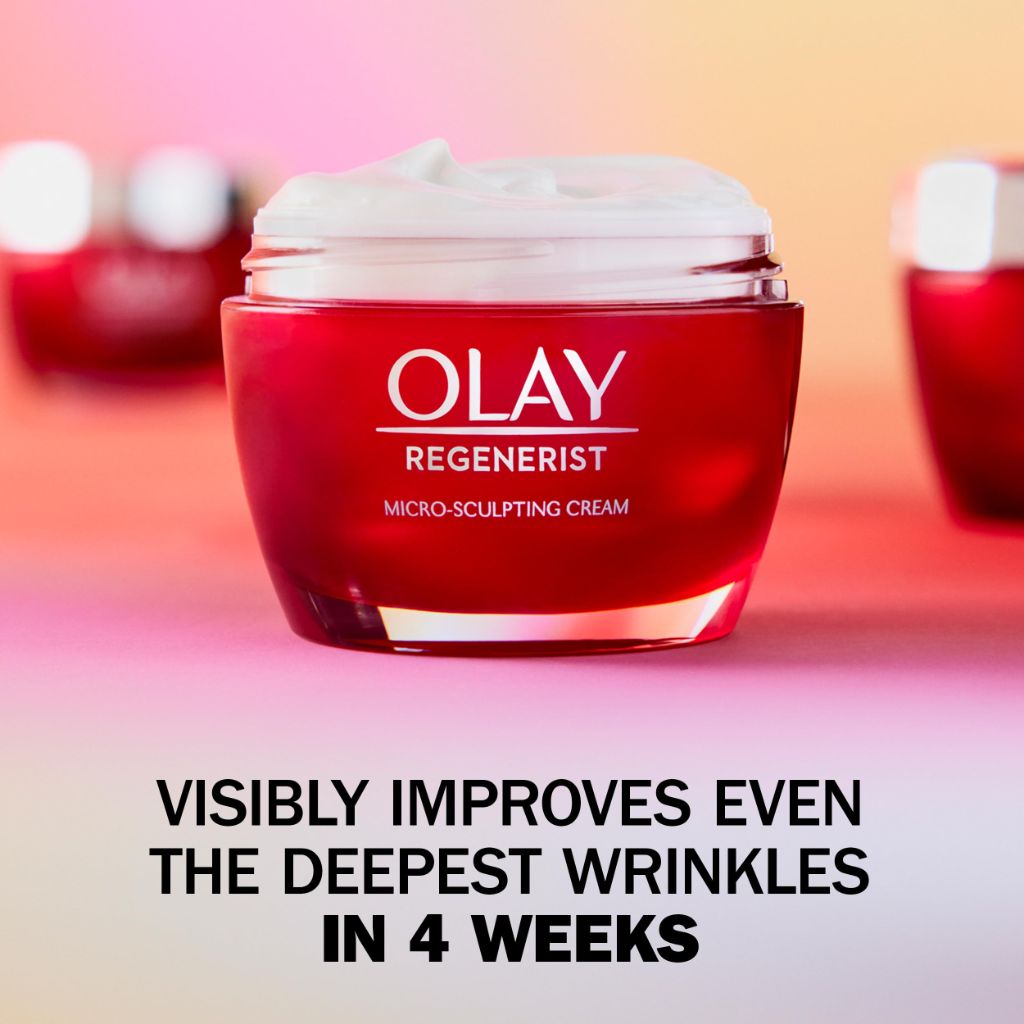 Olay Face Wash Regenerist Advanced Anti-Aging Pore Scrub Cleanser (5.0 Oz) and Micro-Sculpting Face Moisturizer Cream (1.7 Oz)