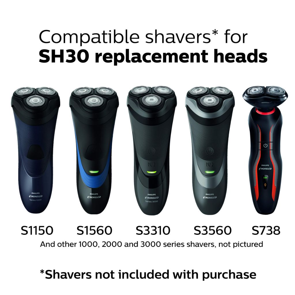 Philips Norelco SH30 Replacement Shaving Heads (3ct)