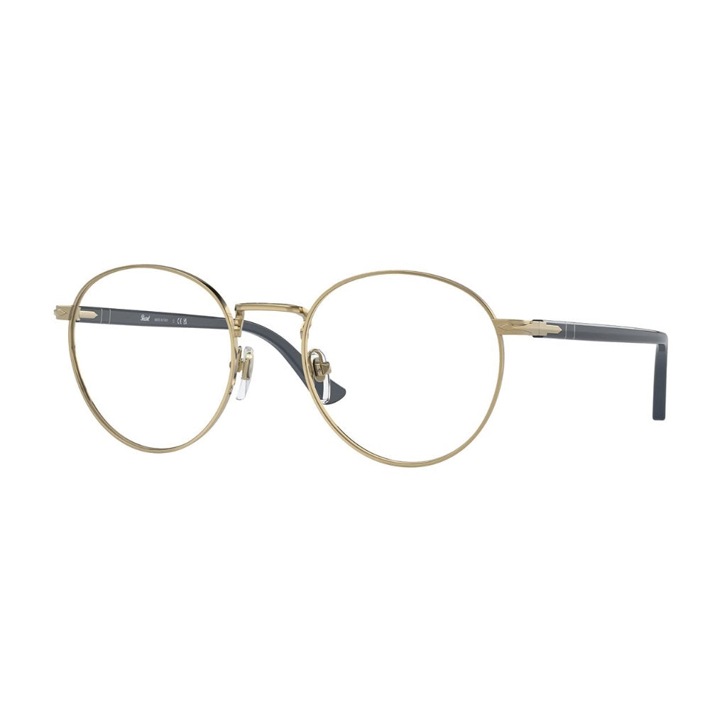 Persol Round Rx Eyewear Frames - 50mm, Gold/Demo Lens (PO1008V 515)