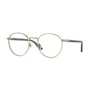 Persol Round Rx Eyewear Frames - 50mm, Gold/Demo Lens (PO1008V 515)