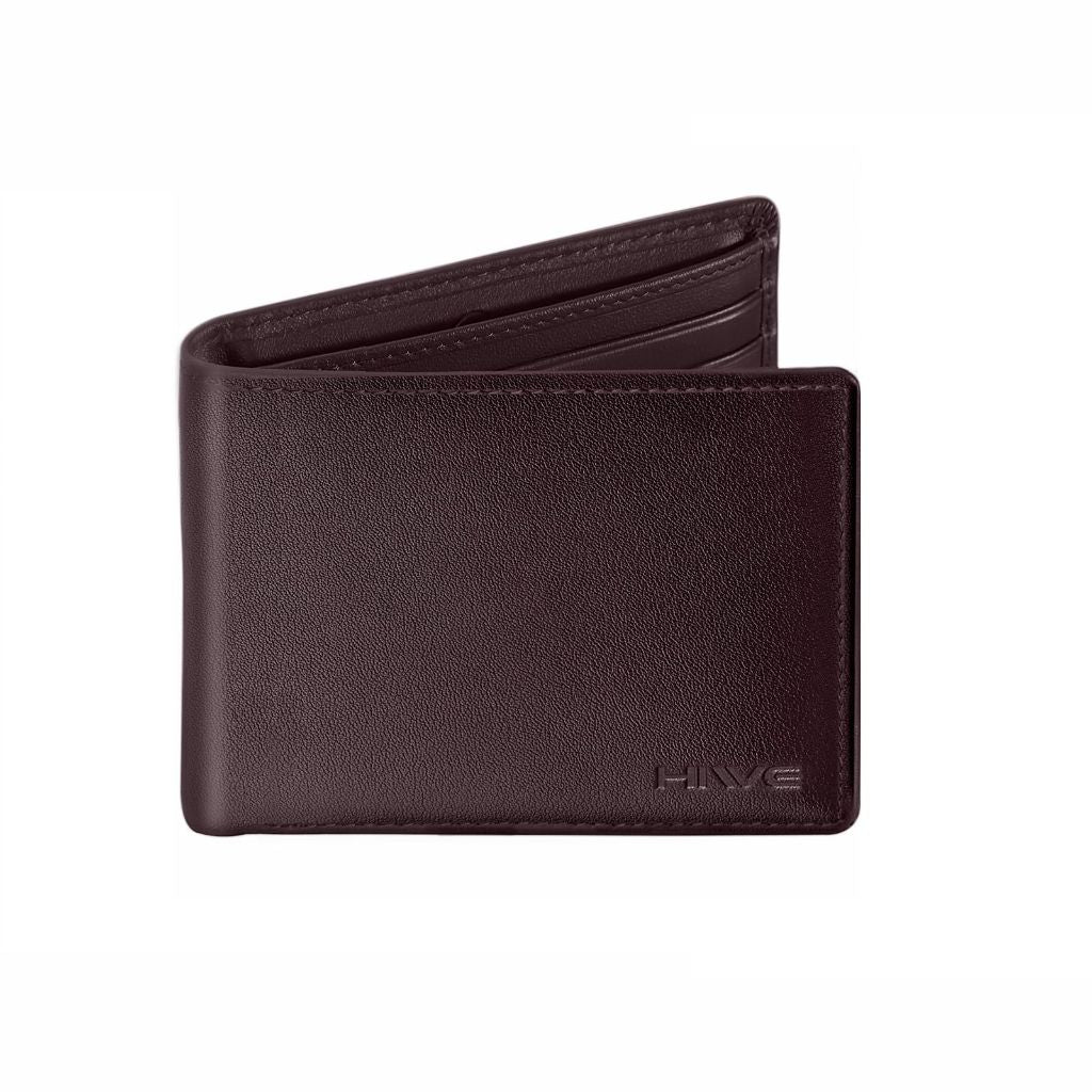 HiWe Anti-Lost Bifold Men Wallet with Find My, RFID - Brown