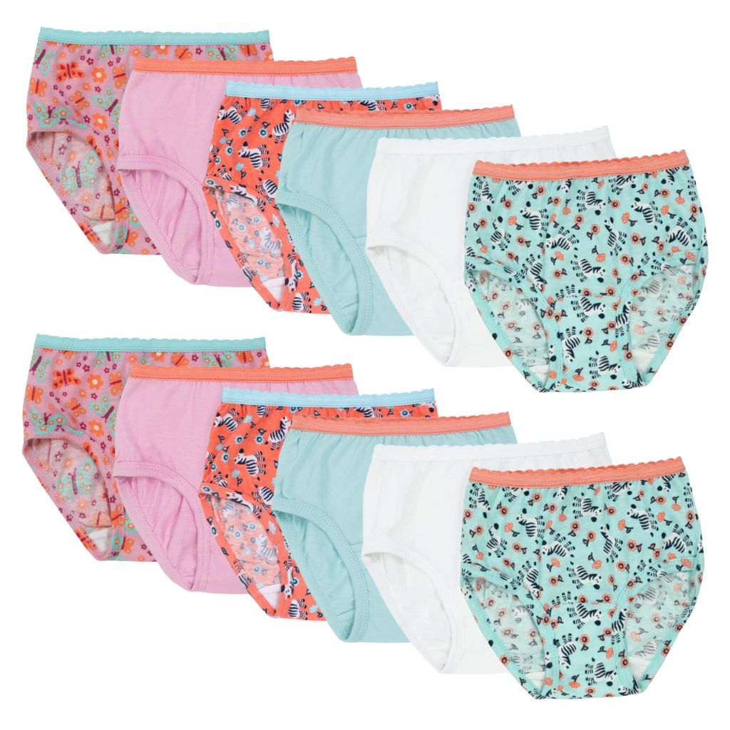 Fruit of the Loom Toddler Girls' Toddler Girls' Tag-Free Cotton Underwear, 12pk - size 4T/5T
