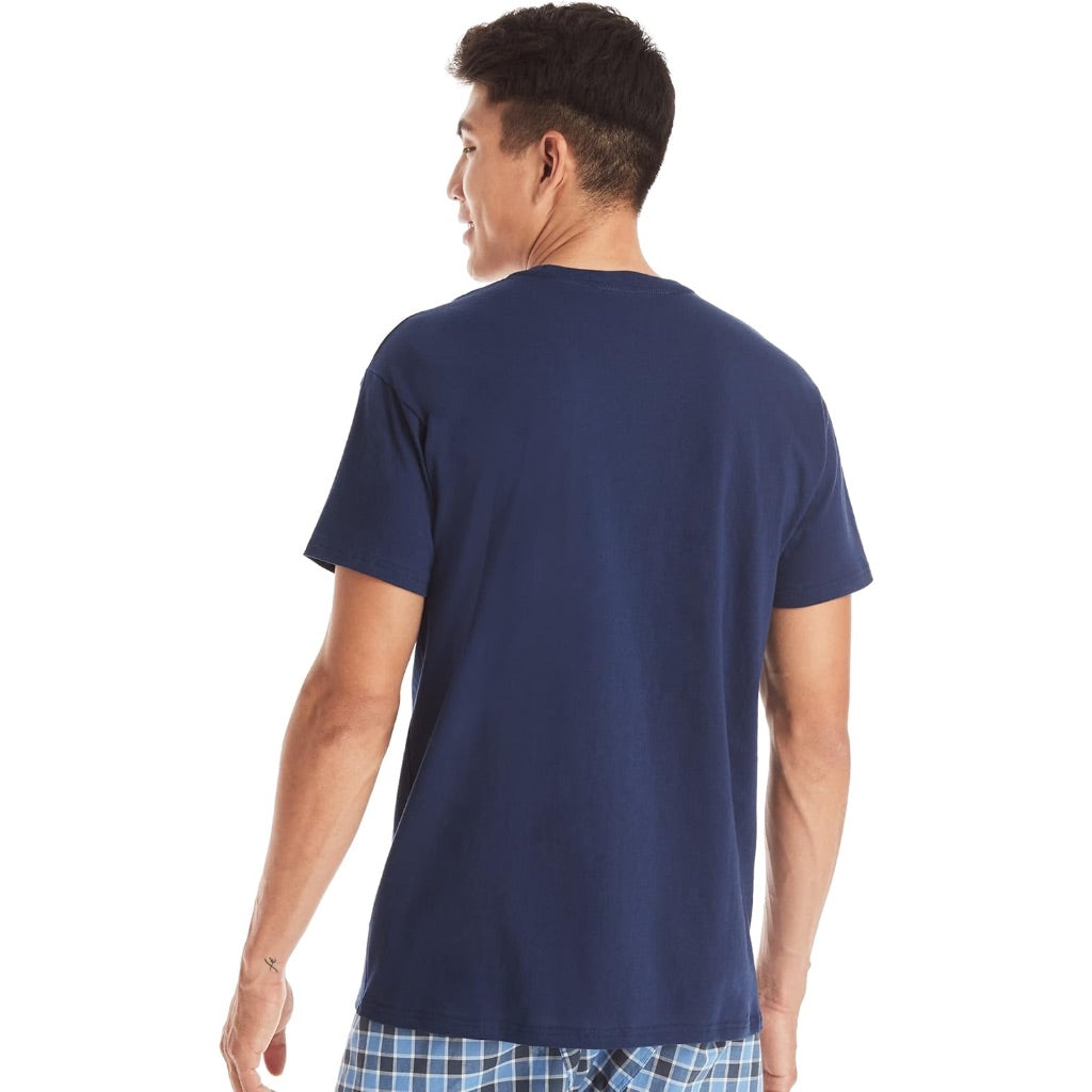 Hanes Men's Pocket T-Shirt Pack, 6-Pack, Cool & Breathable Cotton Tees, Stay-Tucked Undershirts for Men