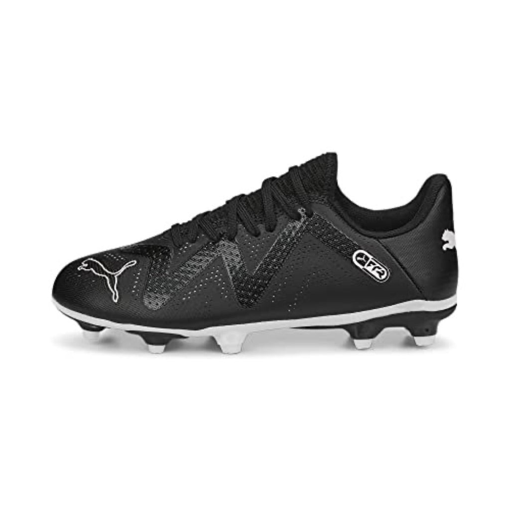 PUMA Kids Future Play FG/AG Soccer Cleats - Black/White, Size 11 Little Kid