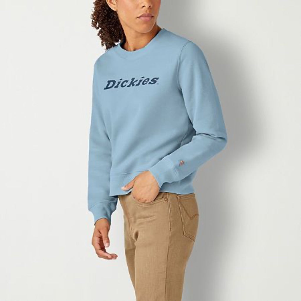 Dickies Women's Water Repellent Logo Sweatshirt - Clear Blue, Size Small