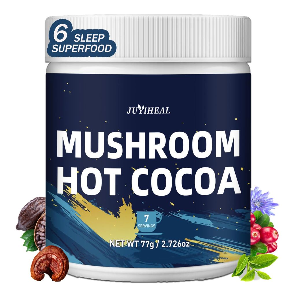 JUYIHEAL Mushroom Hot Cocoa with Melatonin 2 oz