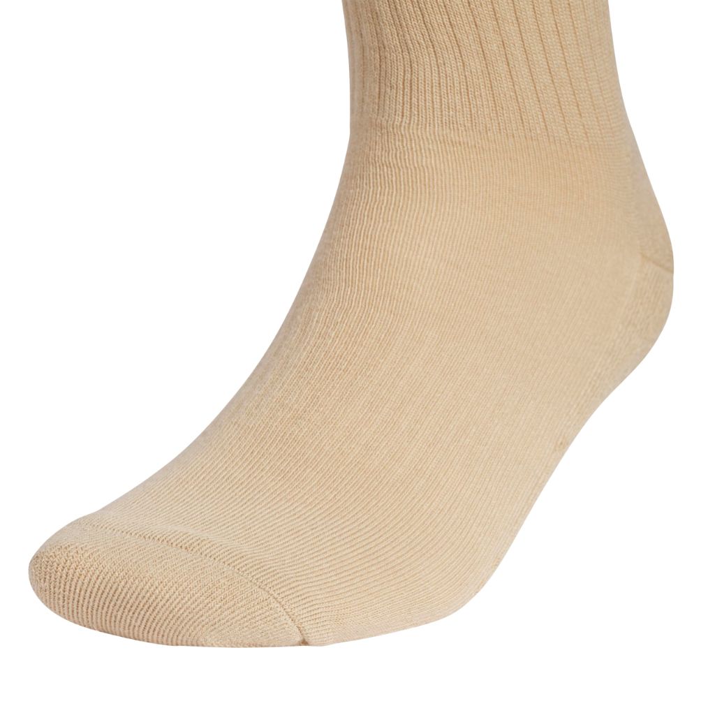 adidas Men's Athletic Cushioned Crew Socks - Beige/Brown/White, Size Large (6 Pairs)