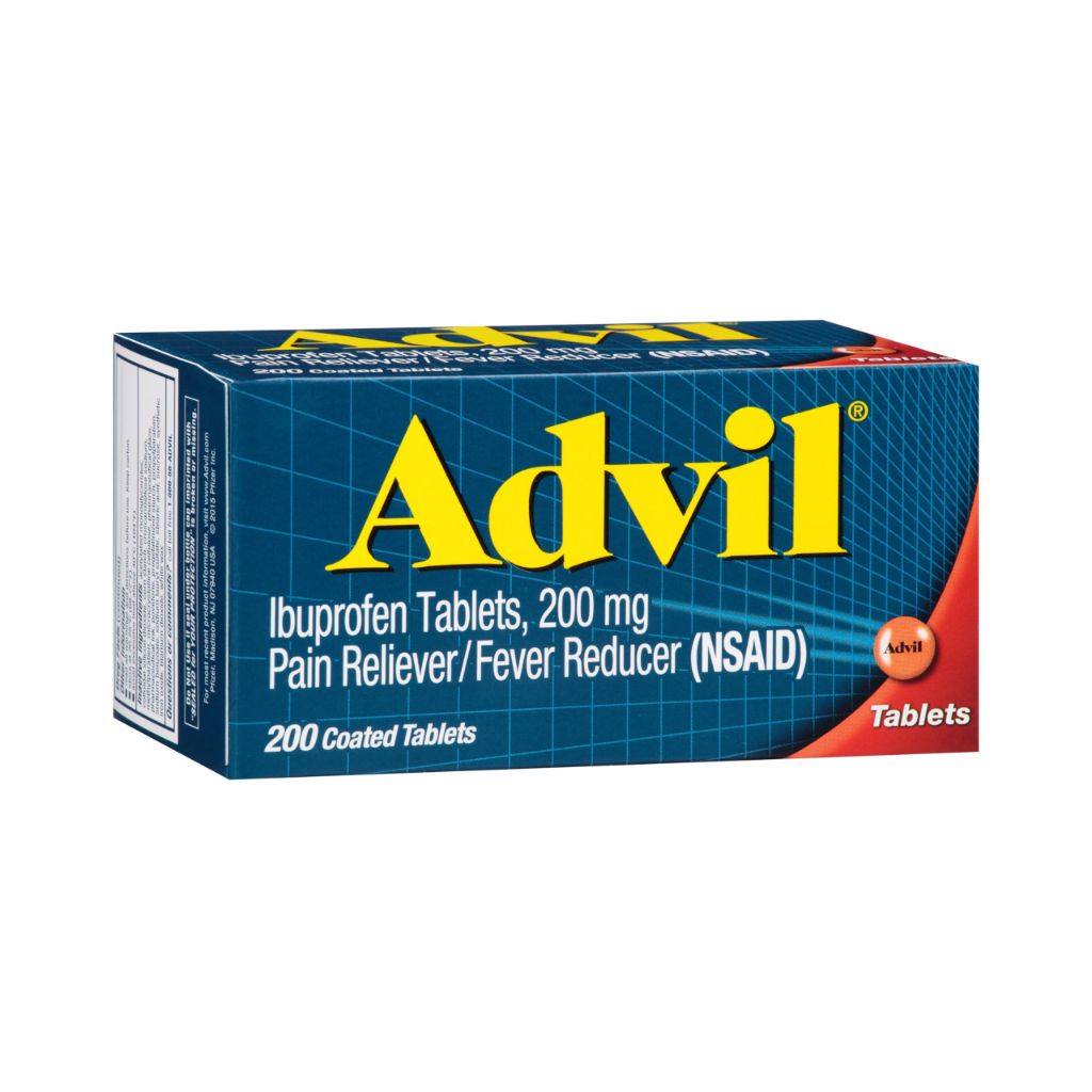 Advil Pain Reliever and Fever Reducer, 200mg, 200 Coated Tablets