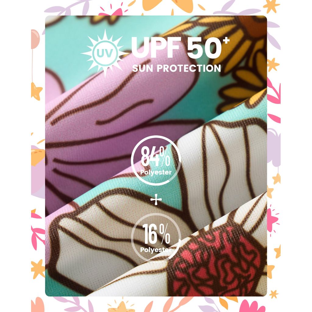 Angel season Girls One Piece Swimsuits for Toddlers, Ruffle Sunflower - Size 2t