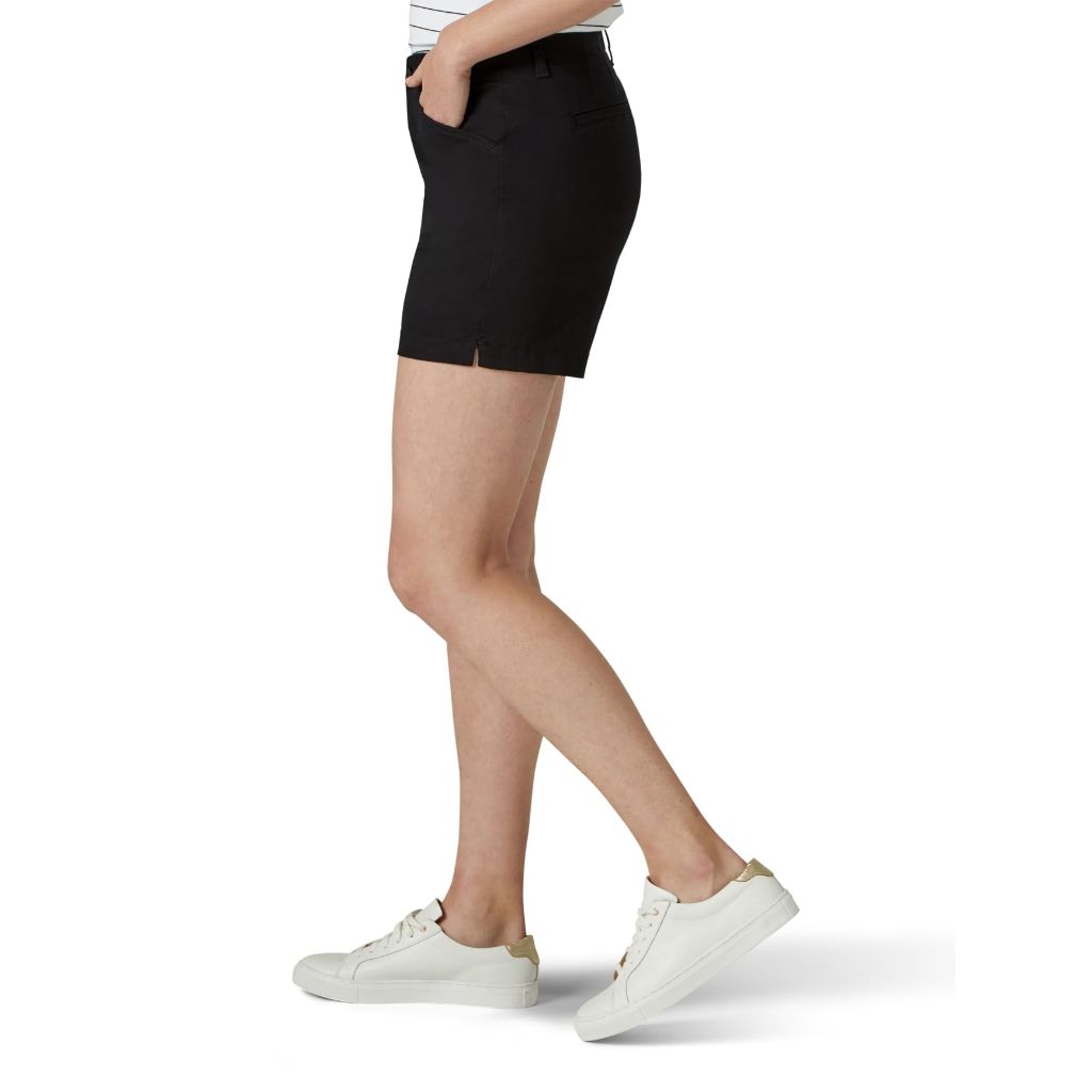 Lee Women's Legendary 5" Chino Short, Black, 8