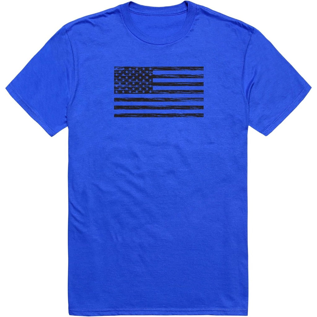 RapidDominance Classic Graphic Tee - USA Flag - Royal Blue, Size Large