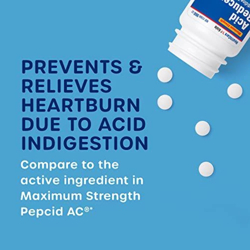 HealthCareAisle Famotidine 20 Mg – 170 Tablets – Maximum Strength Acid Reducer – Prevents and Relieves Heartburn Due to Acid Indigestion