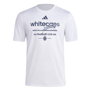 Adidas Mens Vancouver Whitecaps FC Pre-Game Short Sleeve Soccer T-Shirt,White/Vancouver Whitecaps,XX-Large