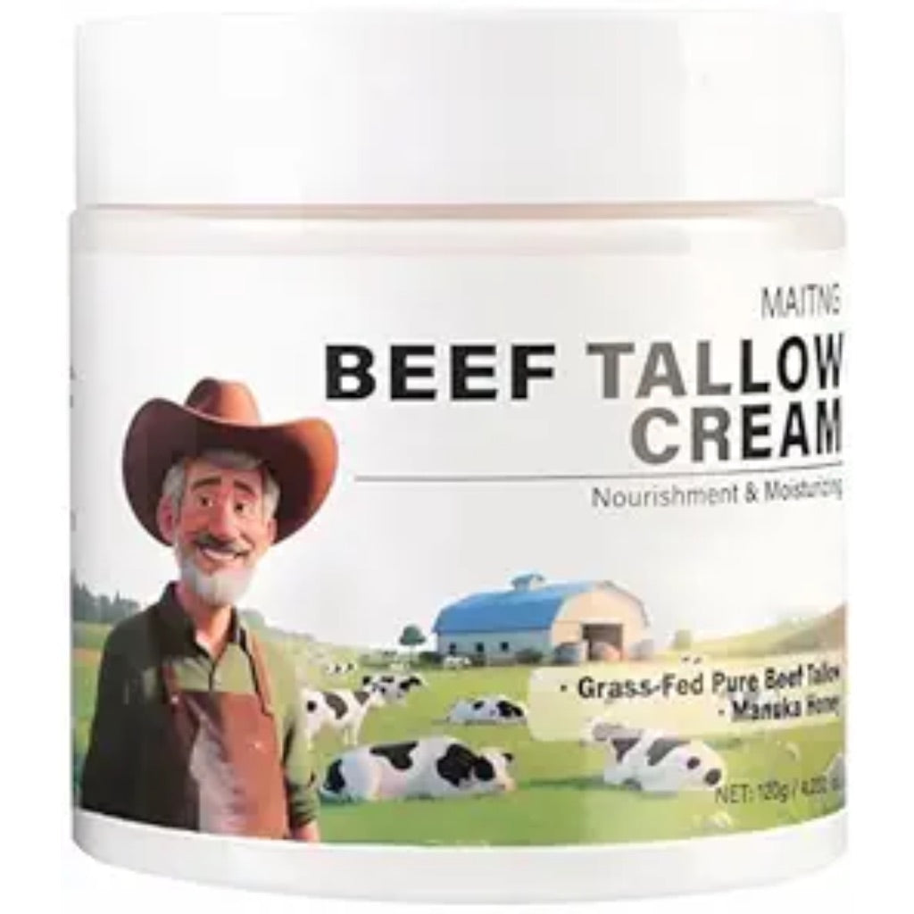 Tallow and Honey Balm,Beef Tallow for Skin,Tallow Face Moisturizer,Grass-Fed Beef Tallow & Raw Wild Honey for Hydrated Smooth Skin