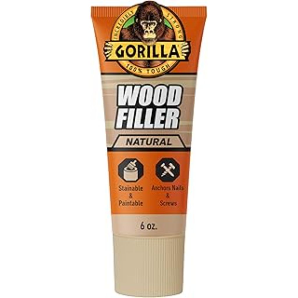 Gorilla 107072 All Purpose Wood Filler, 6-oz. Tube - Quantity 6