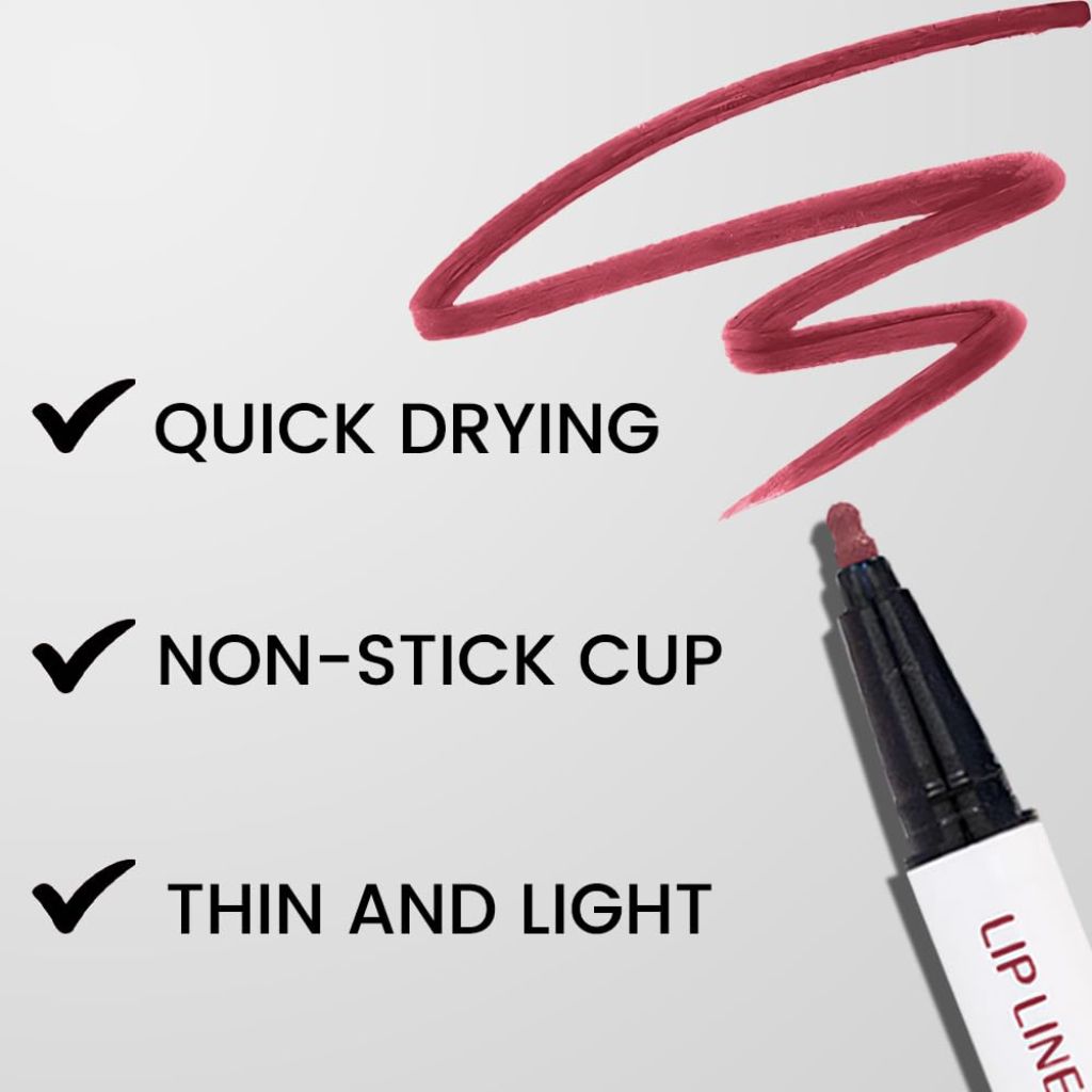 Kaely Longwear Waterproof Liquid Lip Liner - Dark Reds 01+06 (2pcs)