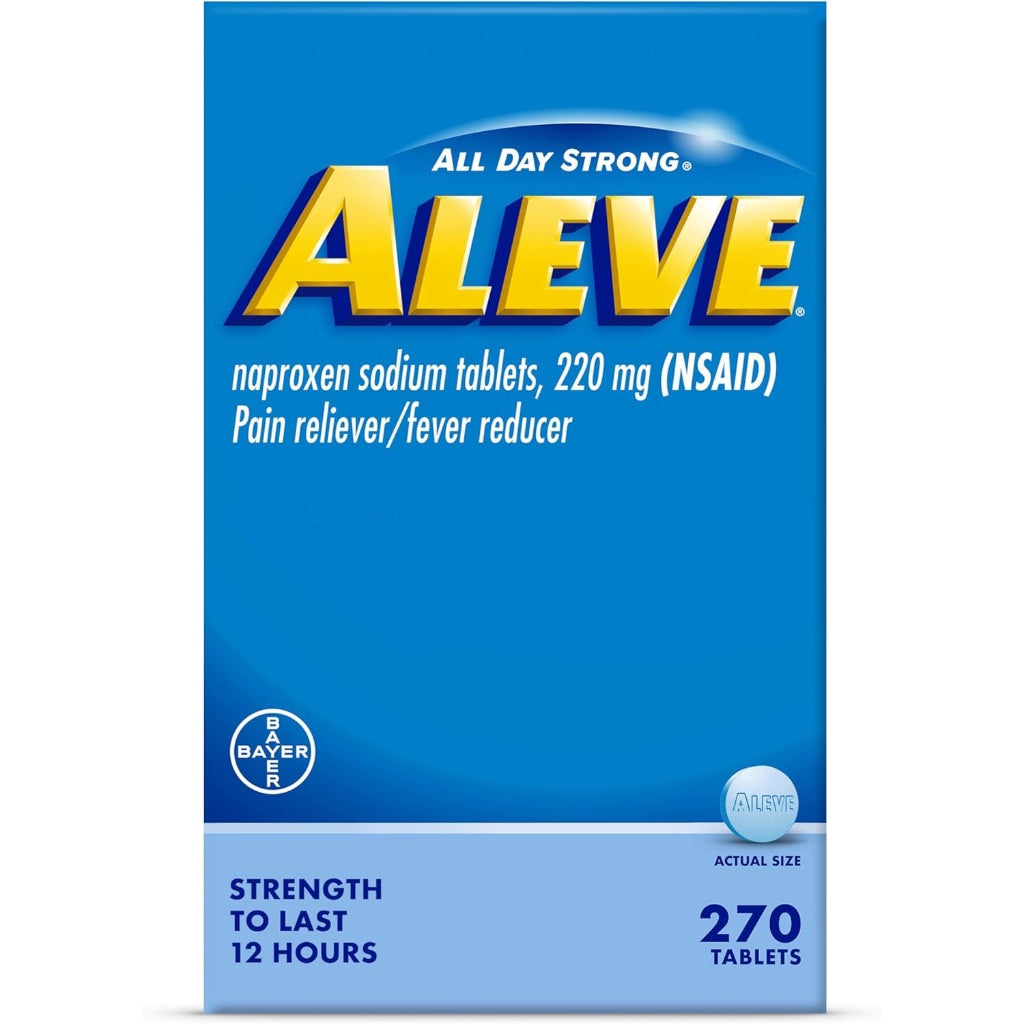 Aleve 220mg Naproxen Sodium Pain Reliever & Fever Reducer Tablets, 270 Tablets
