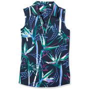 PUMA Golf Girls Paradise SL Polo, DEEP Navy-White Glow