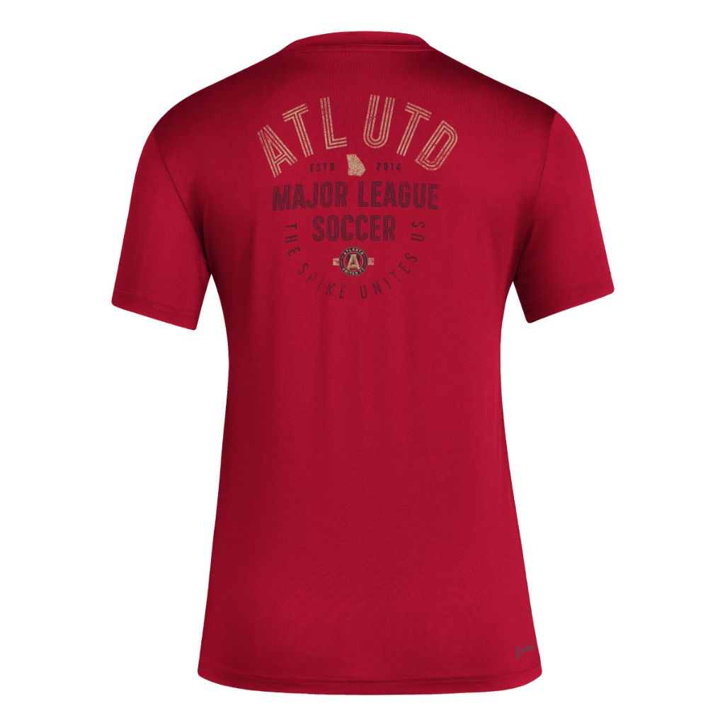 adidas Women's MLS Soccer Short Sleeve T-Shirt - Atlanta United, Victory Red (XXL)